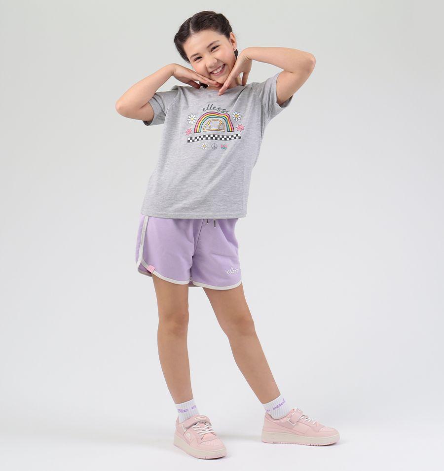 POLERA DEPORTIVA NIÑA ELLESSE BELLA GRIS MELANGE-2