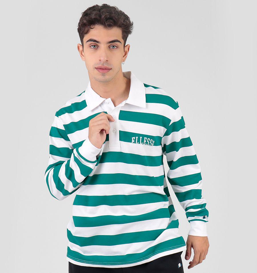 POLERA HOMBRE ELLESSE BROOKS RAYAS/VERDE-0