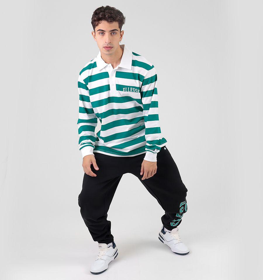 POLERA HOMBRE ELLESSE BROOKS RAYAS/VERDE-2