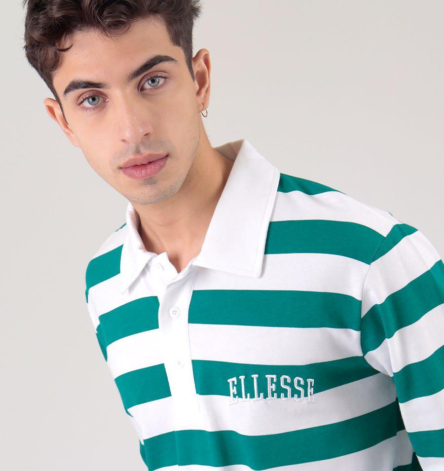POLERA HOMBRE ELLESSE BROOKS RAYAS/VERDE-3