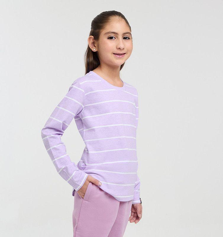 POLERA NIÑA ELLESSE NARA RAYAS/BLANCO-4