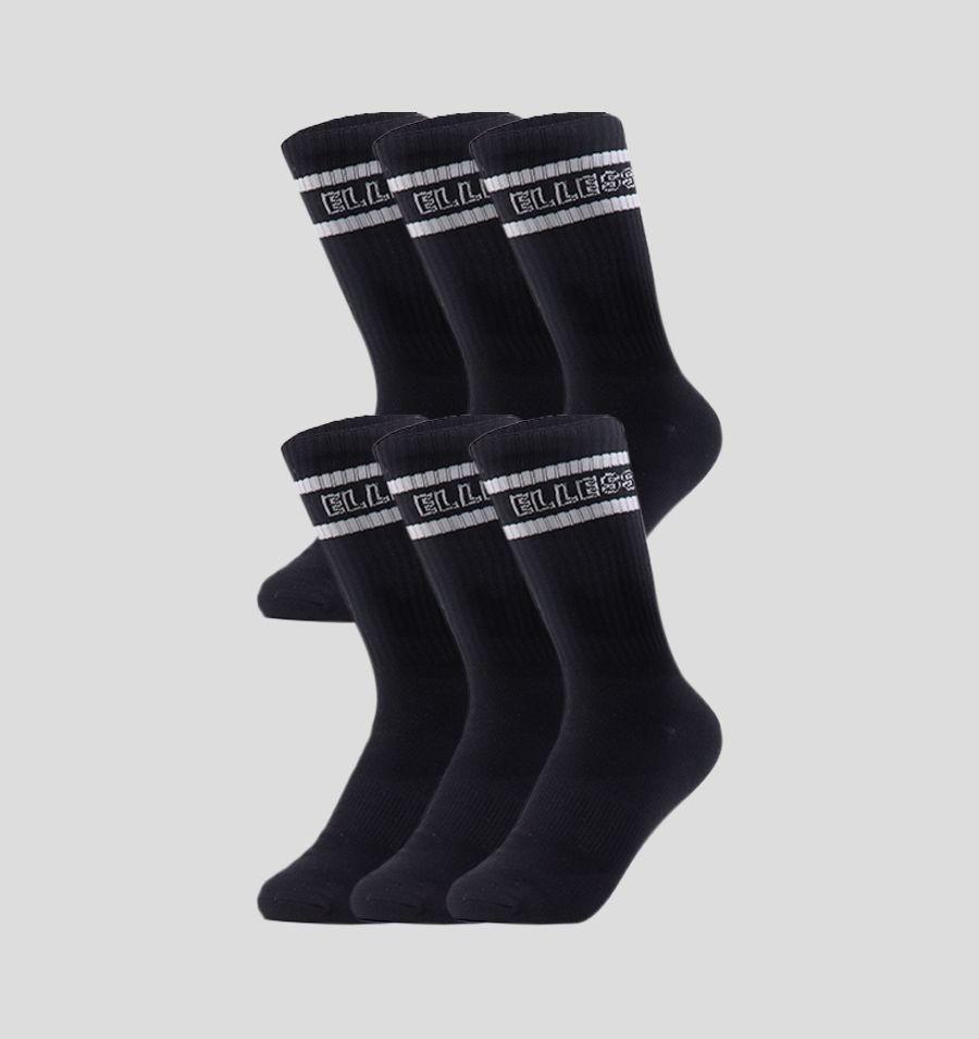 SIXPACK DE CALCETINES HOMBRE ELLESSE HAYES NEGRO-0