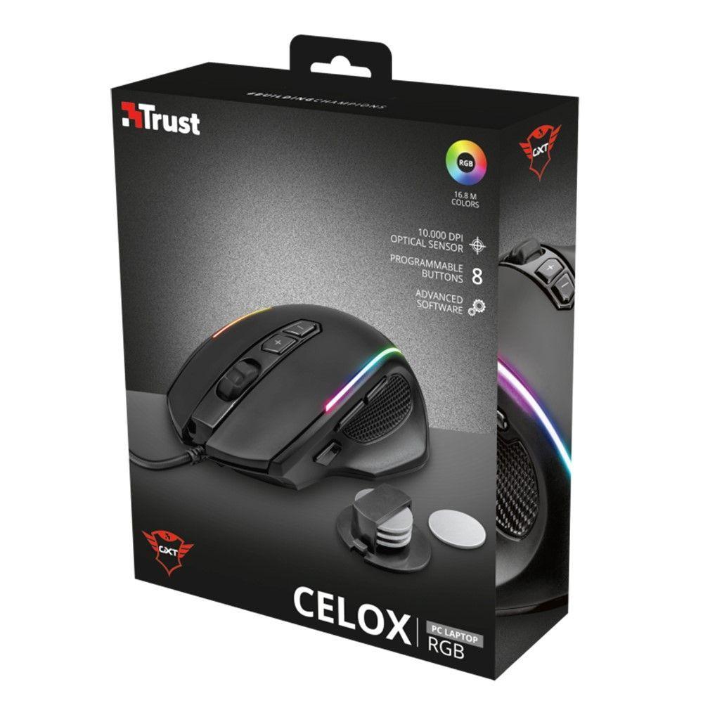 MOUSE GAMING GXT 165 CELOX RGB 10.000 DPI Trust-4