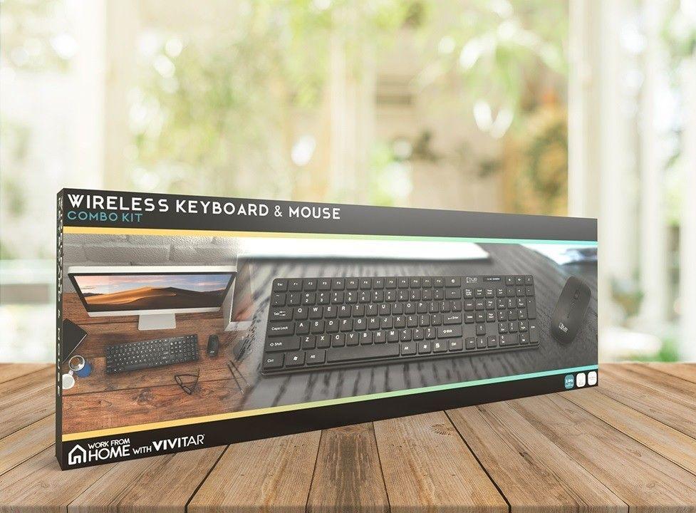 COMBO TECLADO MOUSE INALAMBRICO NEGRO VIVITAR-1