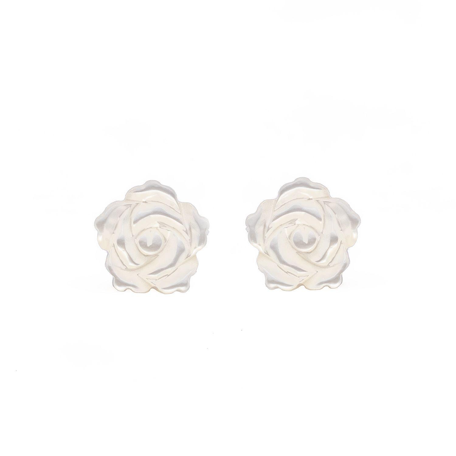 Aros Plata Flor de Nacar Natural-1