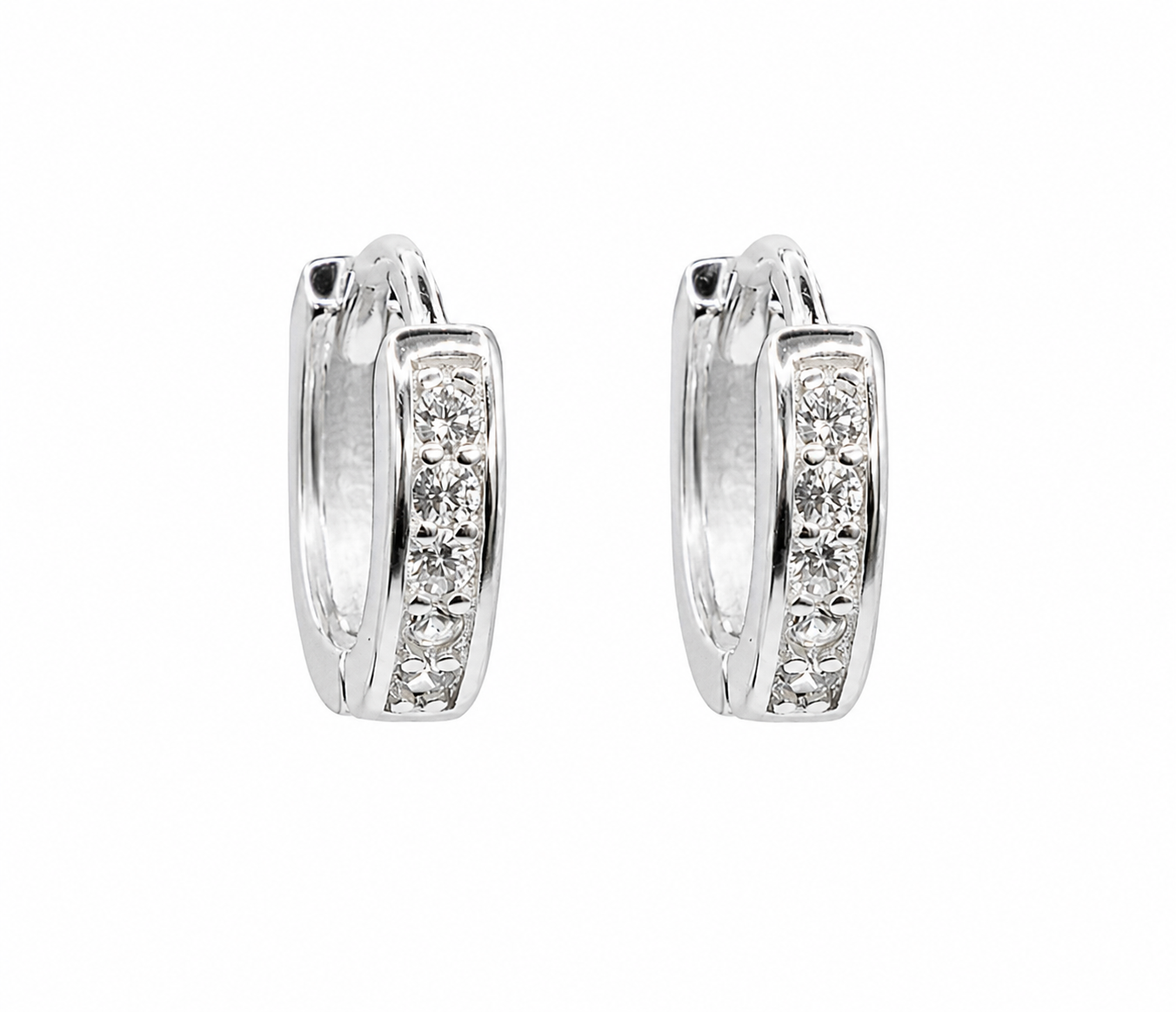 Aros Plata Mujer Argolla Peque os Circones Blancos-1