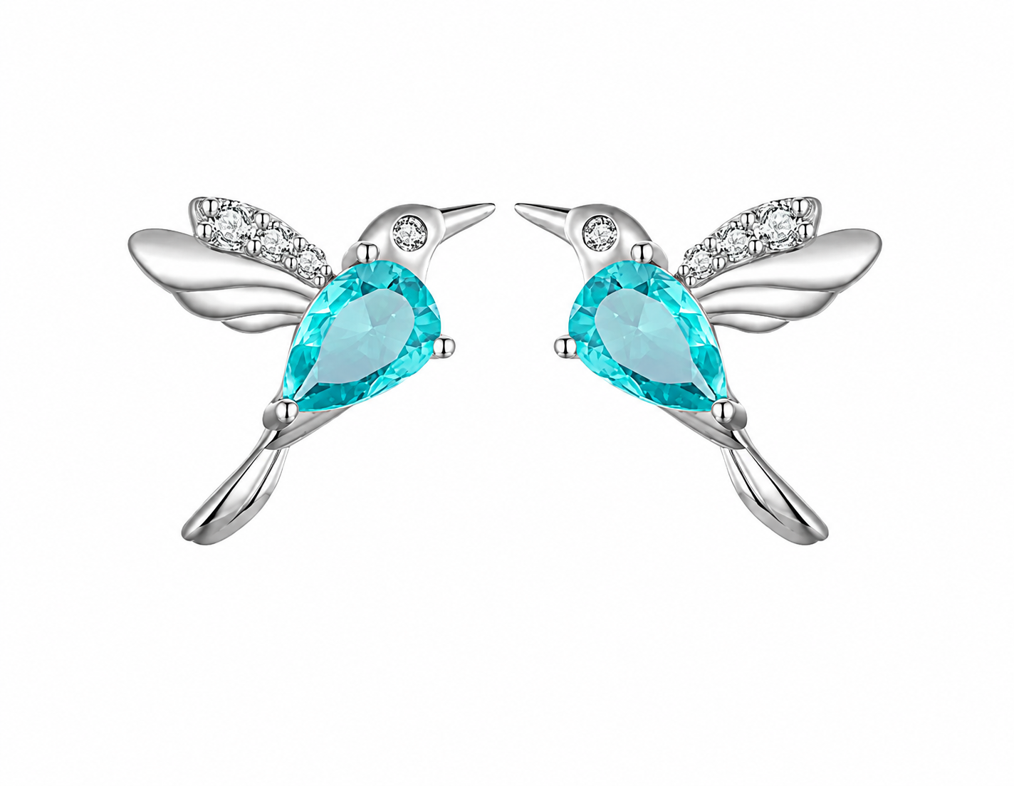 Aros Plata Mujer Colibri Circones-0
