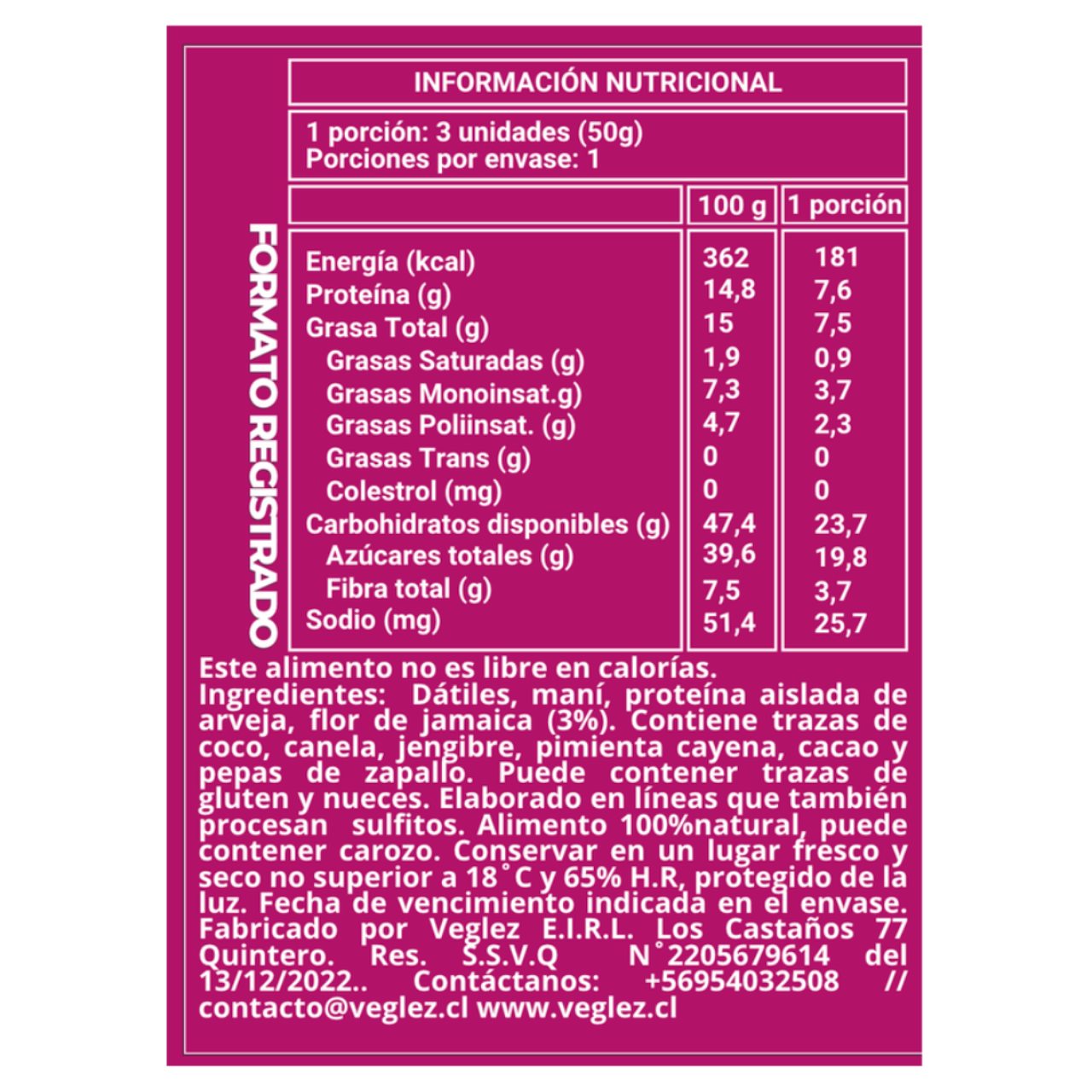 Shark Bar Protein Flor de Jamaica pack 10 unidades barras proteicas-2