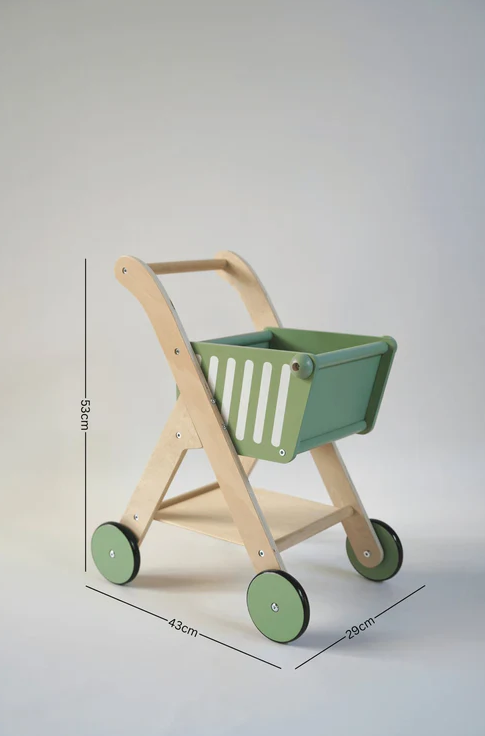 Carrito Supermercado de Madera-1