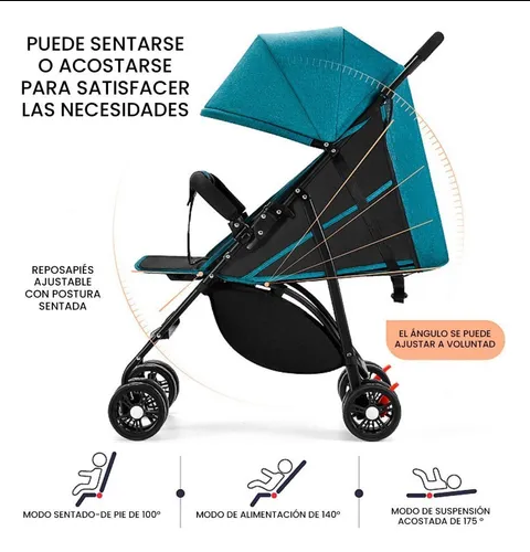 Coche Plegable azul-2
