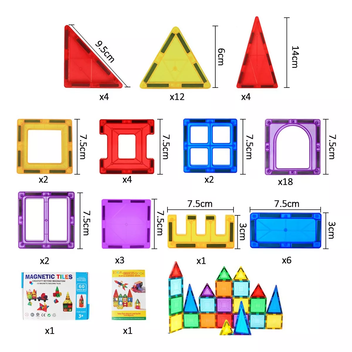 Set Bloques Magnéticos 48 piezas-3