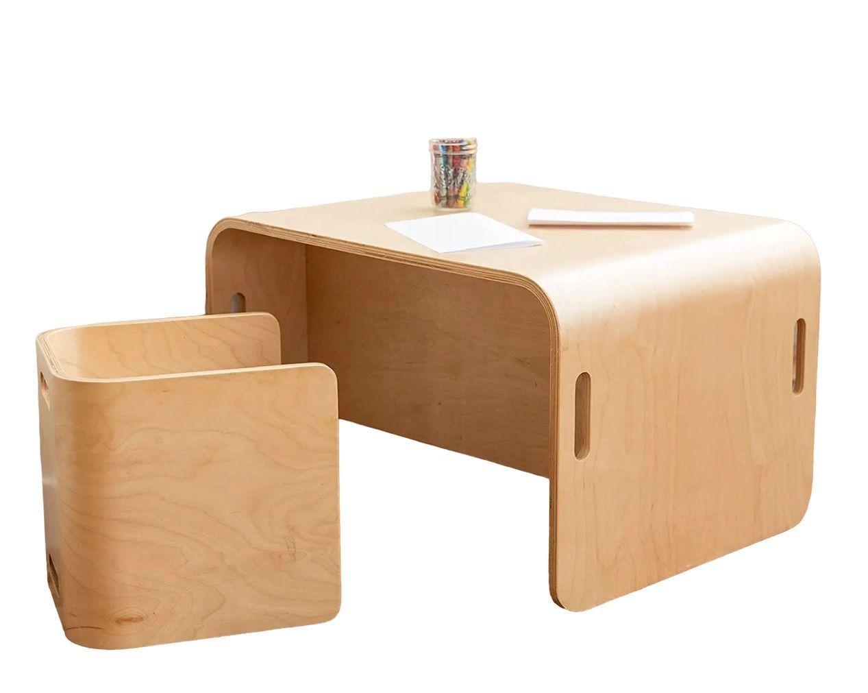 ESCRITORIO DE MADERA ERGONÓMICO INFANTIL -0