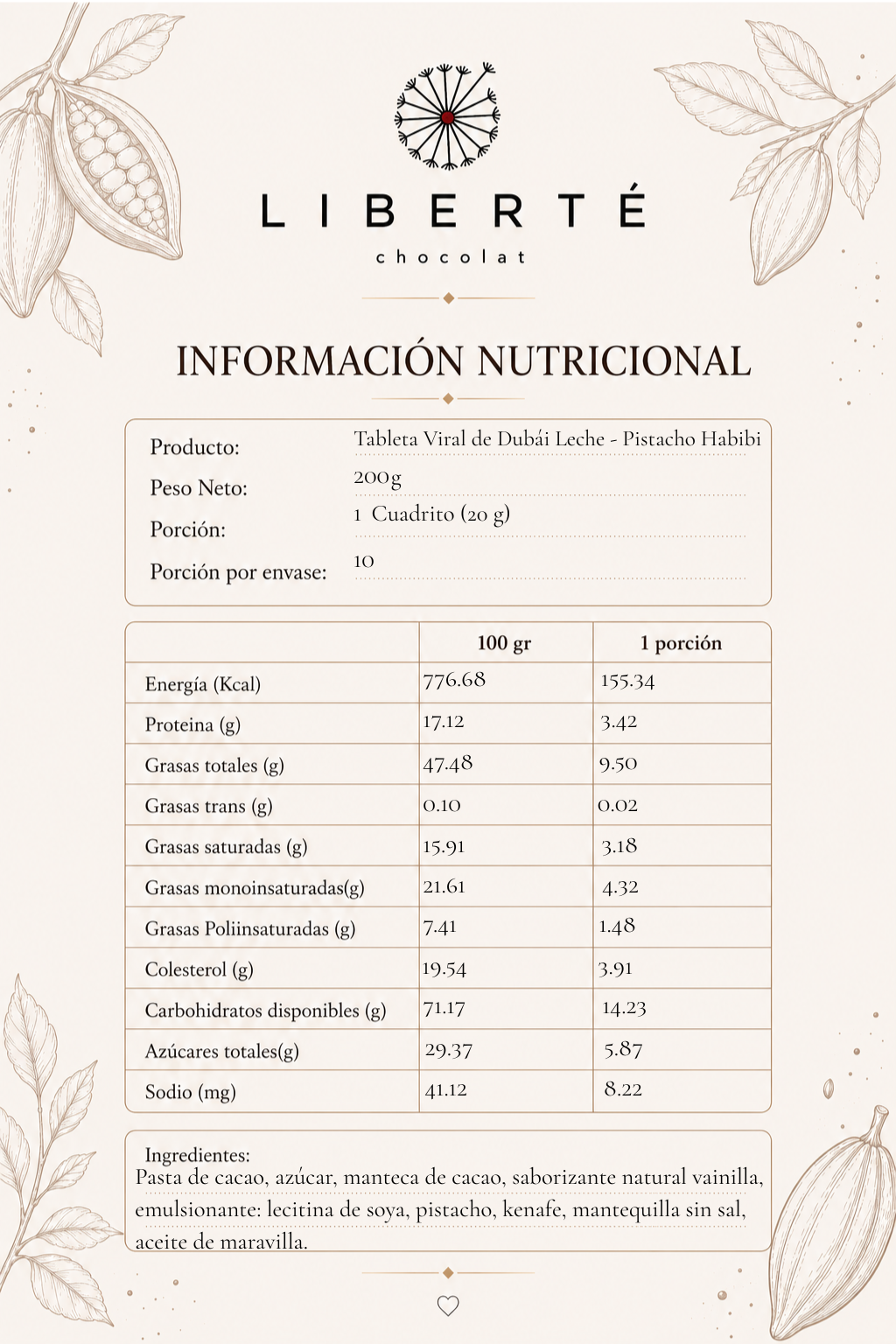 Tableta Viral de Dubái Leche - Pistacho Habibi-2