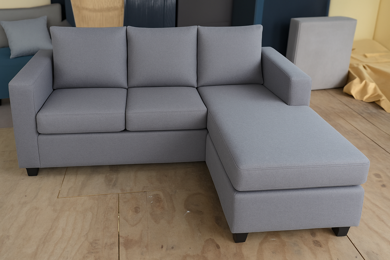 Sofa Seccional Intercambiable Fortaleza tela gris-2