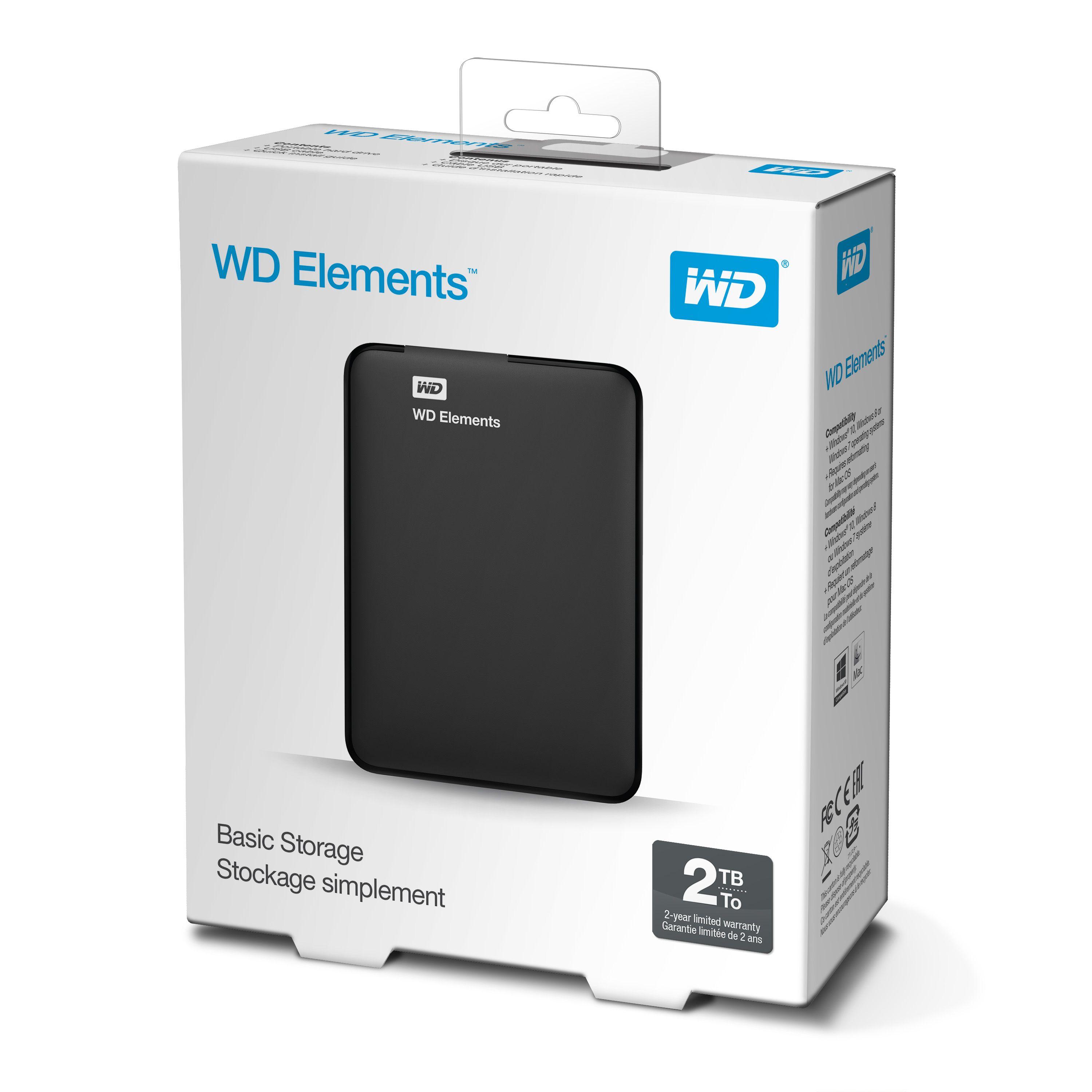 WD Elements Disco Duro Externo USB 3.0 2000GB-0