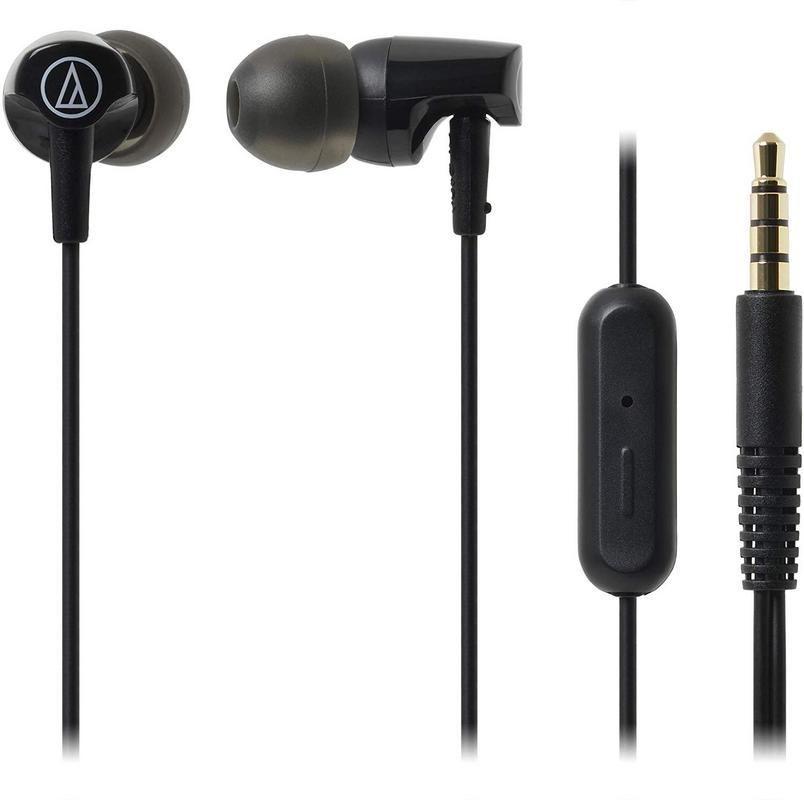 Audio-Technica Auriculares intrauditivos SonicFuel® con control y micro en línea - Negro-0