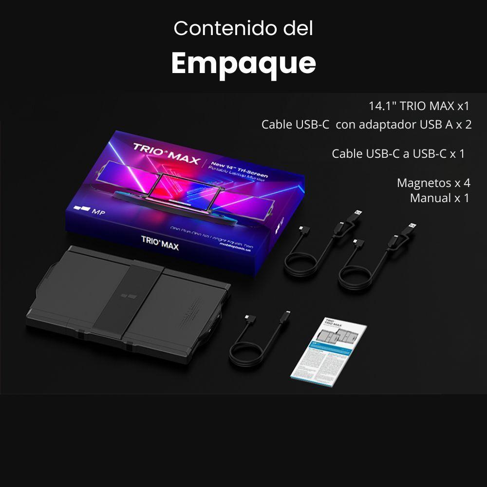 Monitor Portátil Doble 14.1 Trio Max 2da Generación-3