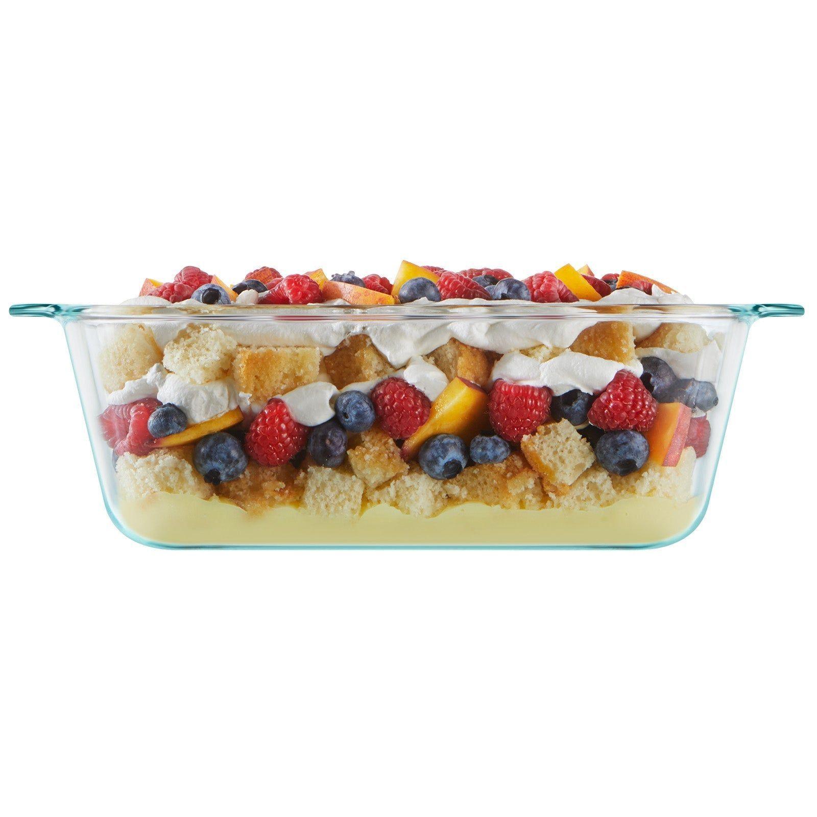 Fuente cuadrada de vidrio Deep Pyrex 2.5 litros-1