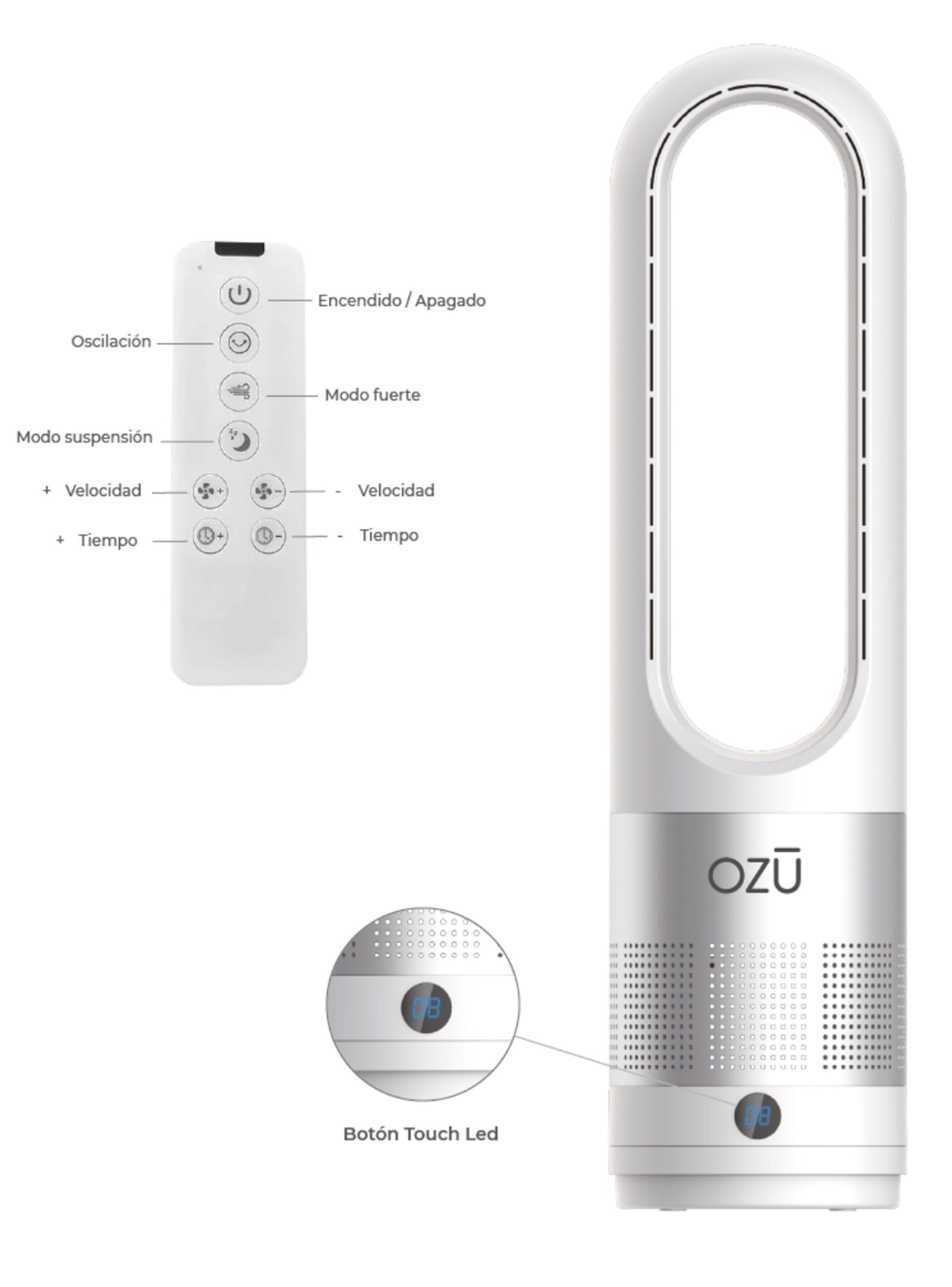 Ventilador torre Ozu sin aspas 22"-1