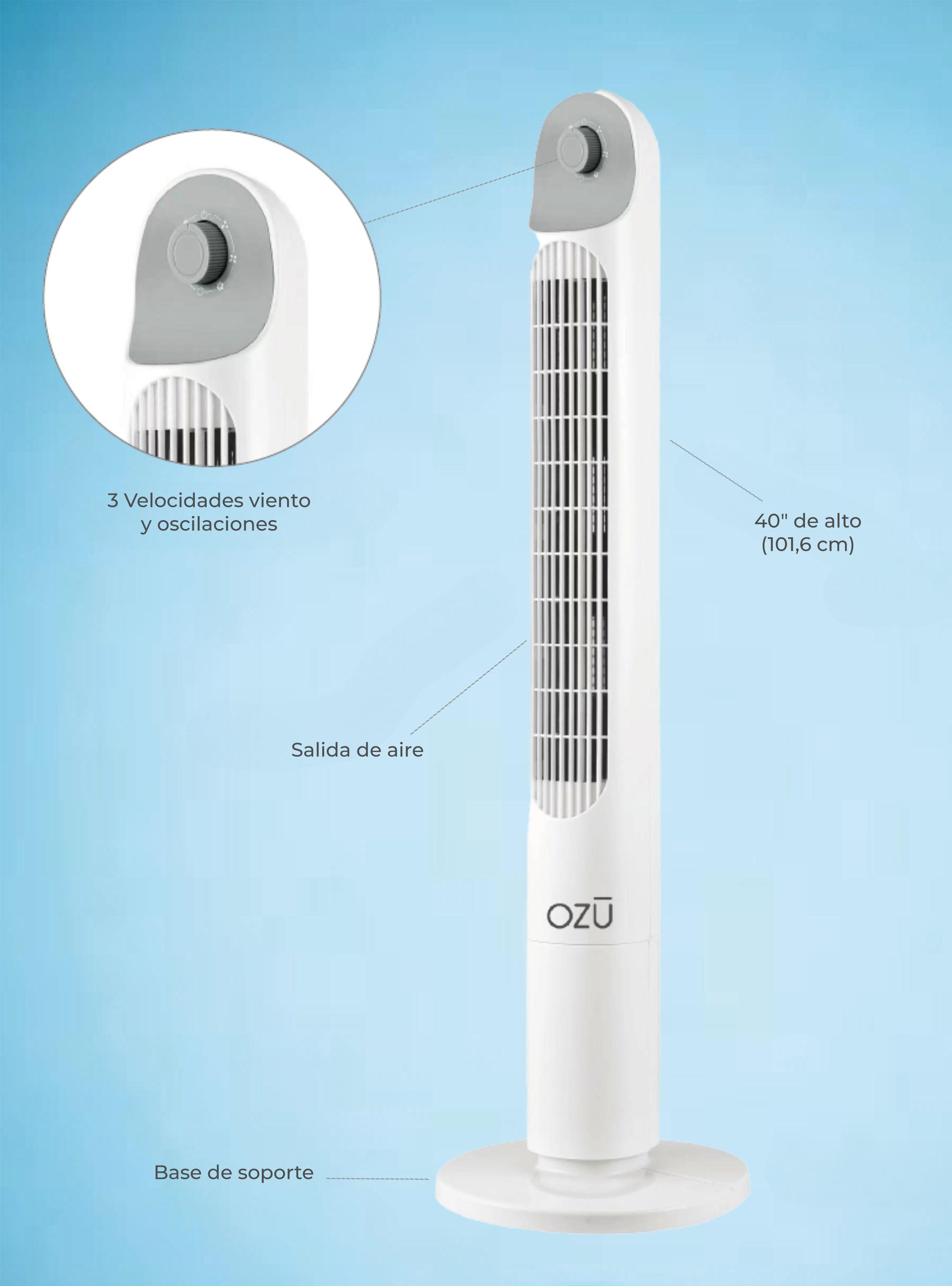 Ventilador torre Ozu Blanco 40"-2