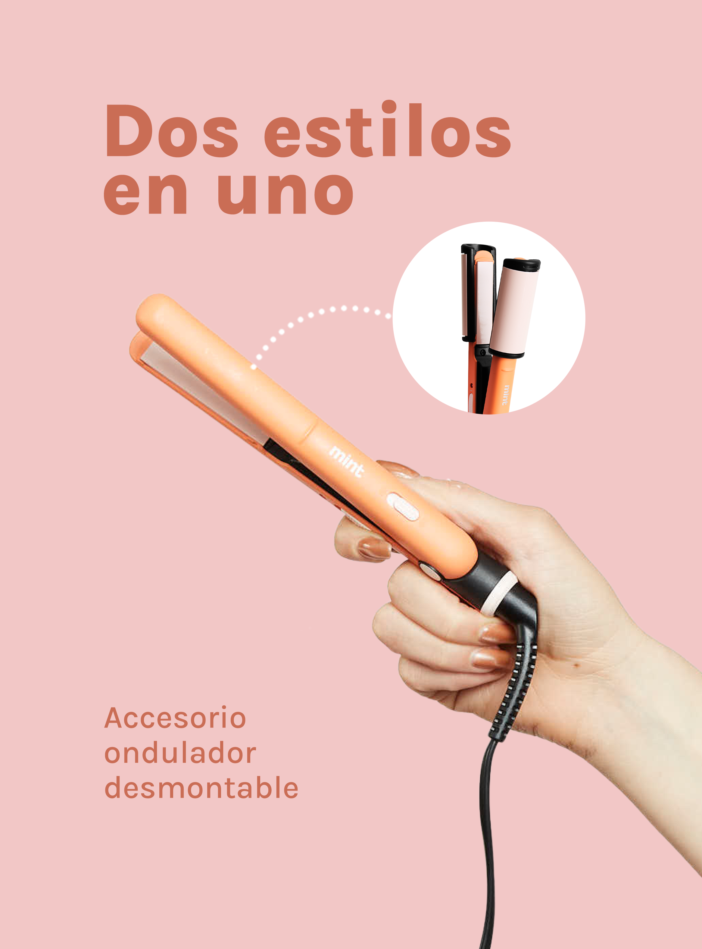 Mini Alisador 2 en 1 Naranja Mint-3