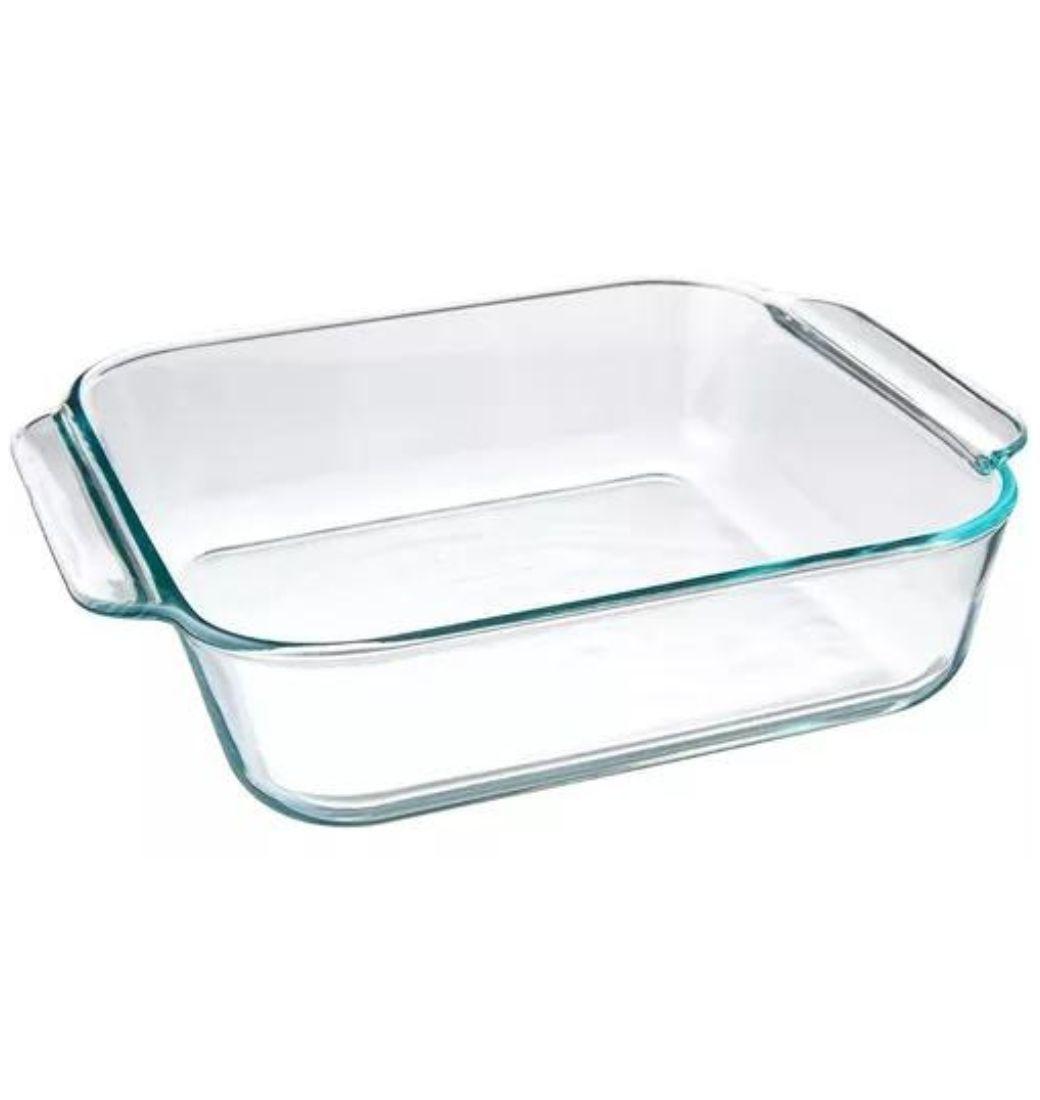 Fuente cuadrada de vidrio con asas Originals Pyrex 1.9 litros-1
