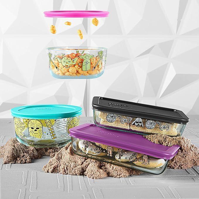 Set de 4 refractarios Star Wars de vidrio con tapa Pyrex-4
