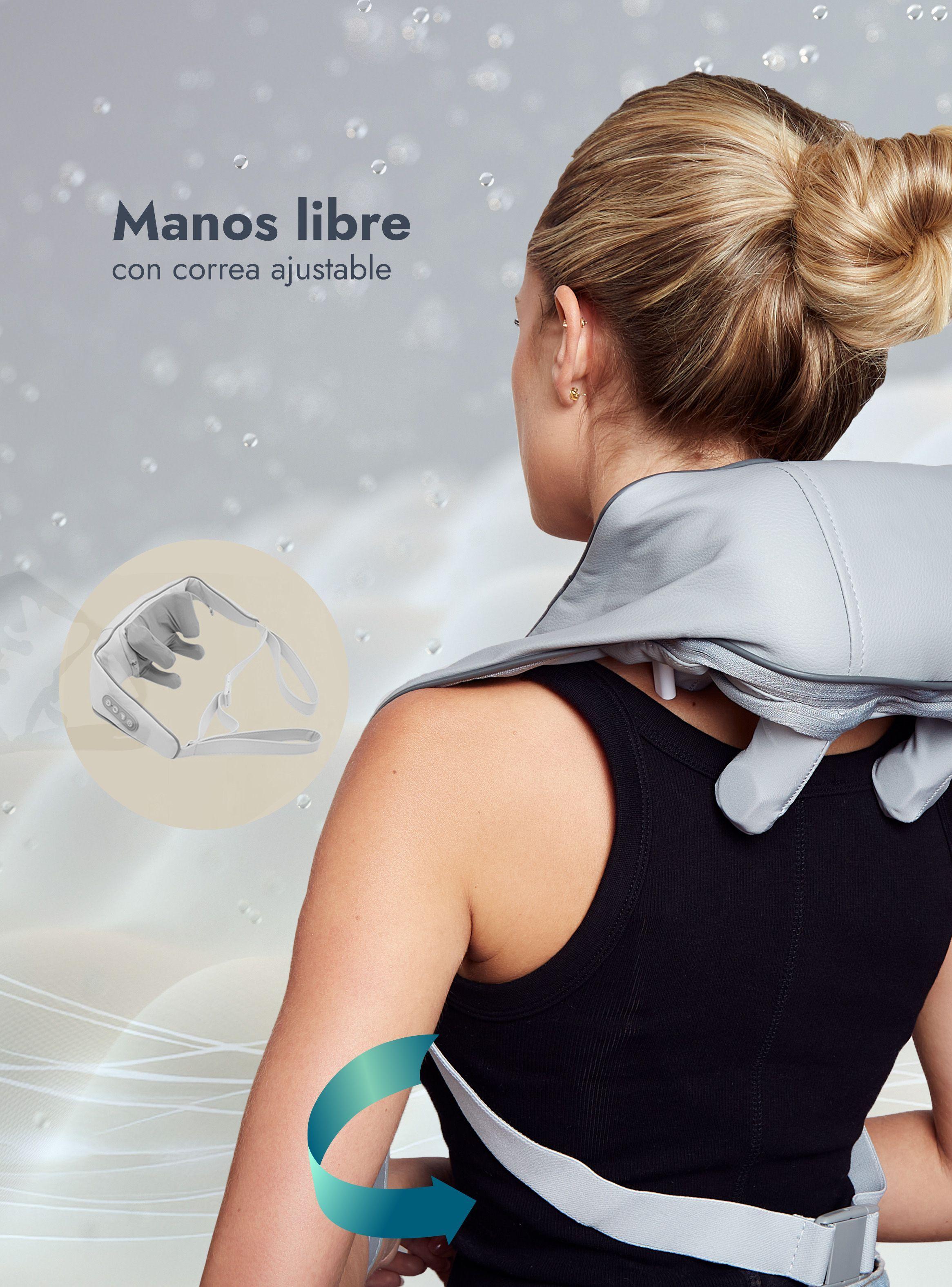 Masajeador de cuello y hombros Shiatsu Recargable con calor Gris Ozu-4