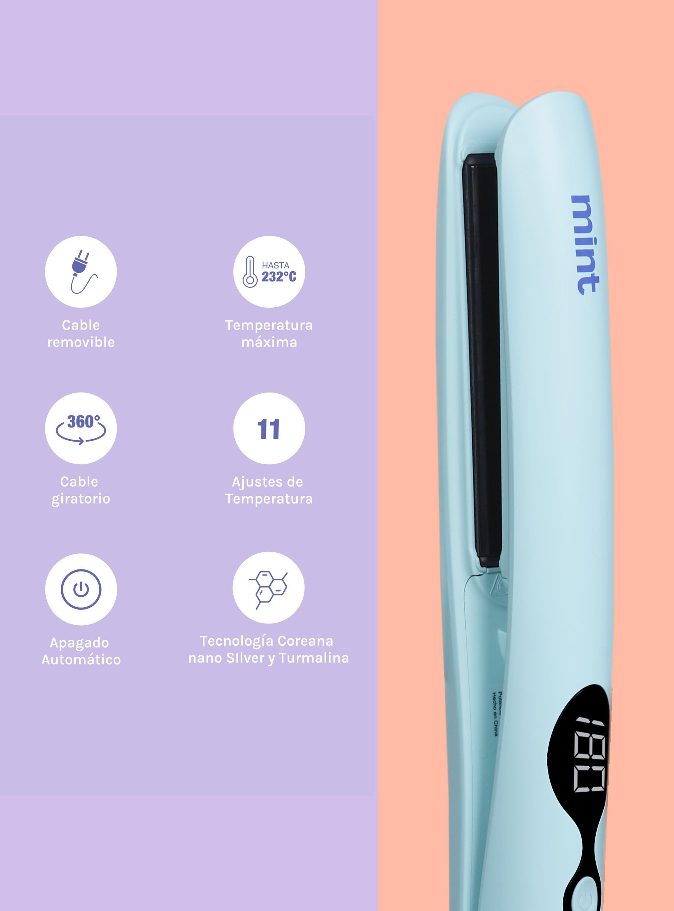 Plancha Alisadora Digital Ceramic turmalina dual V Mint-2