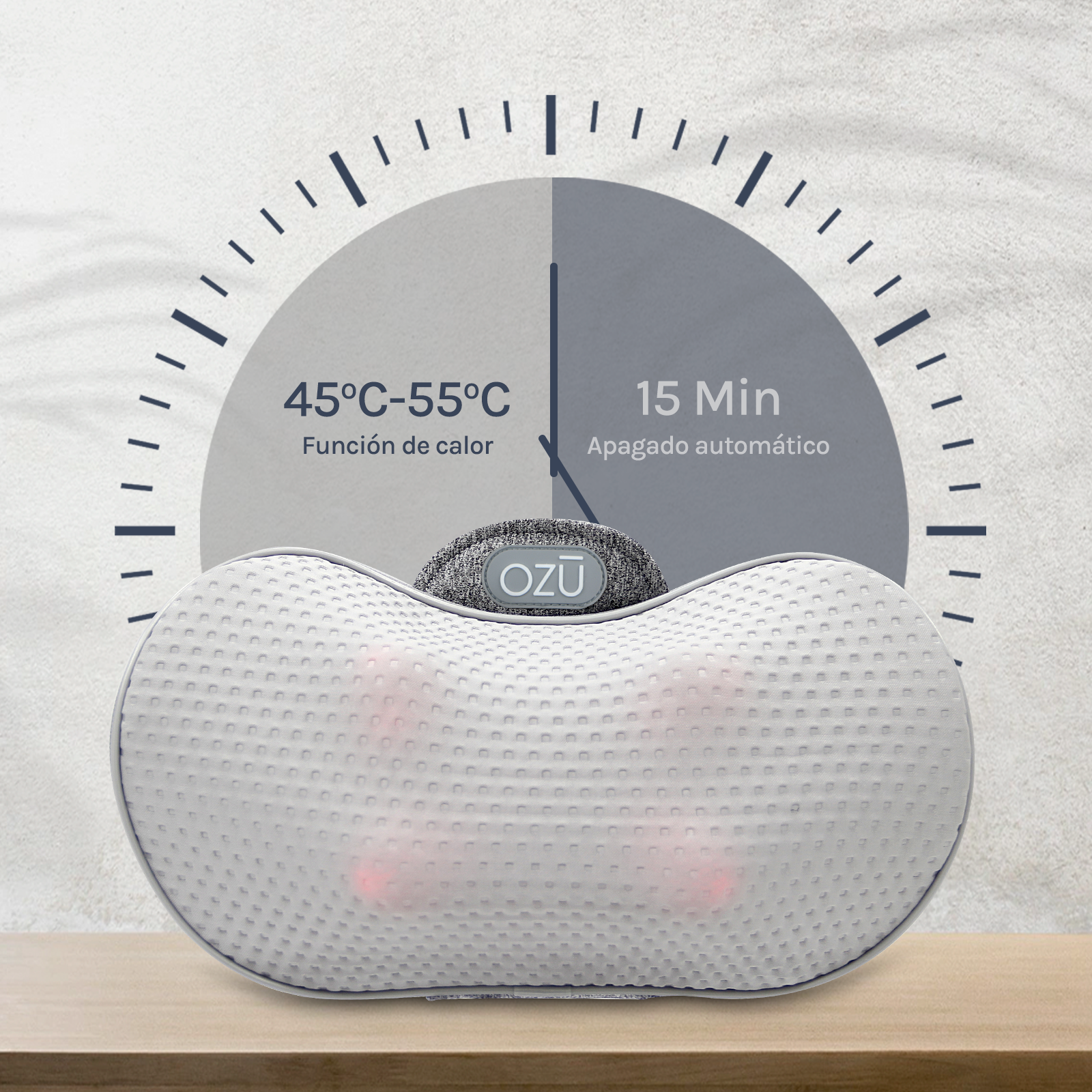 Masajeador Shiatsu con calor Ozu-3