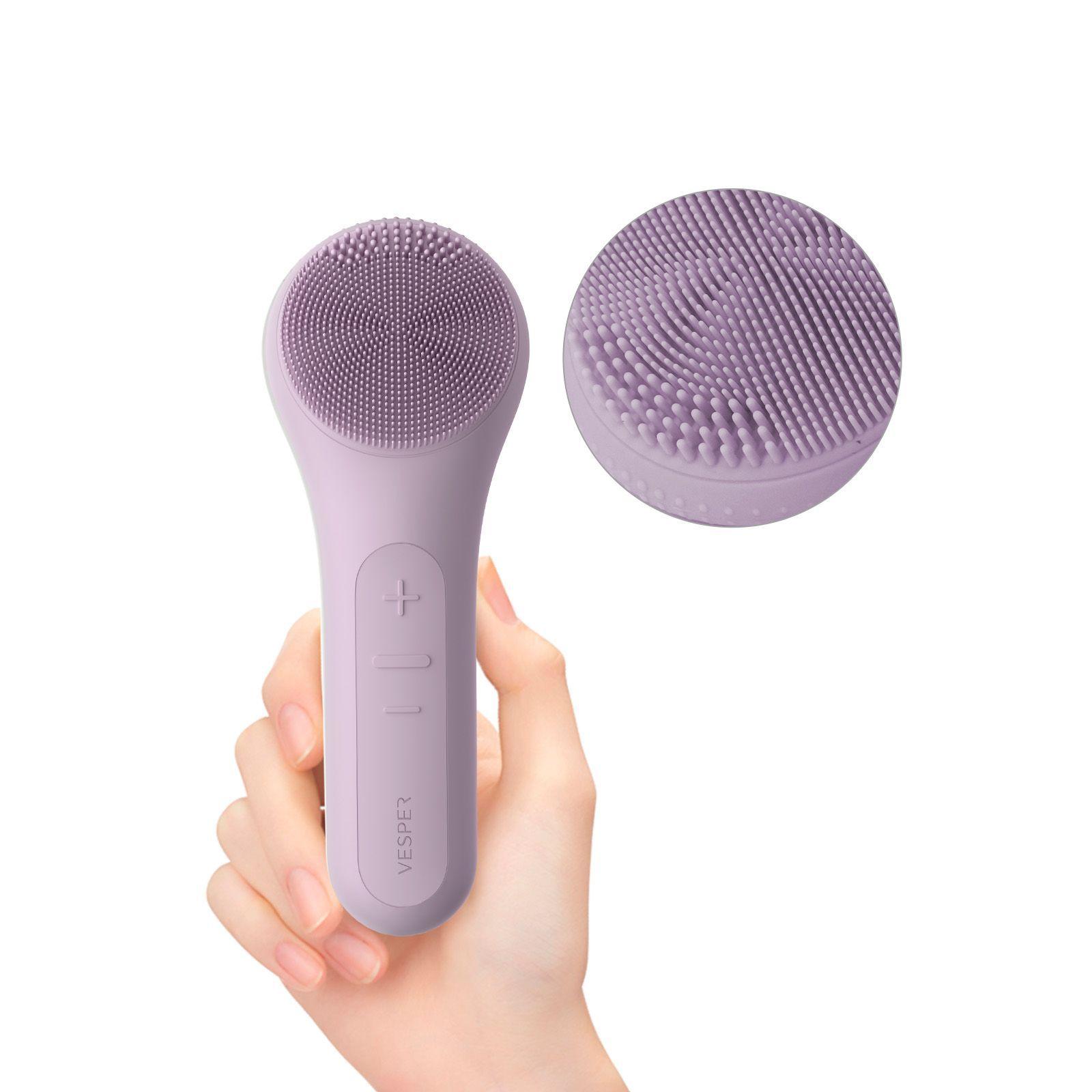 Cepillo de limpieza facial sónico con calor Púrpura FV-010 Vesper-1