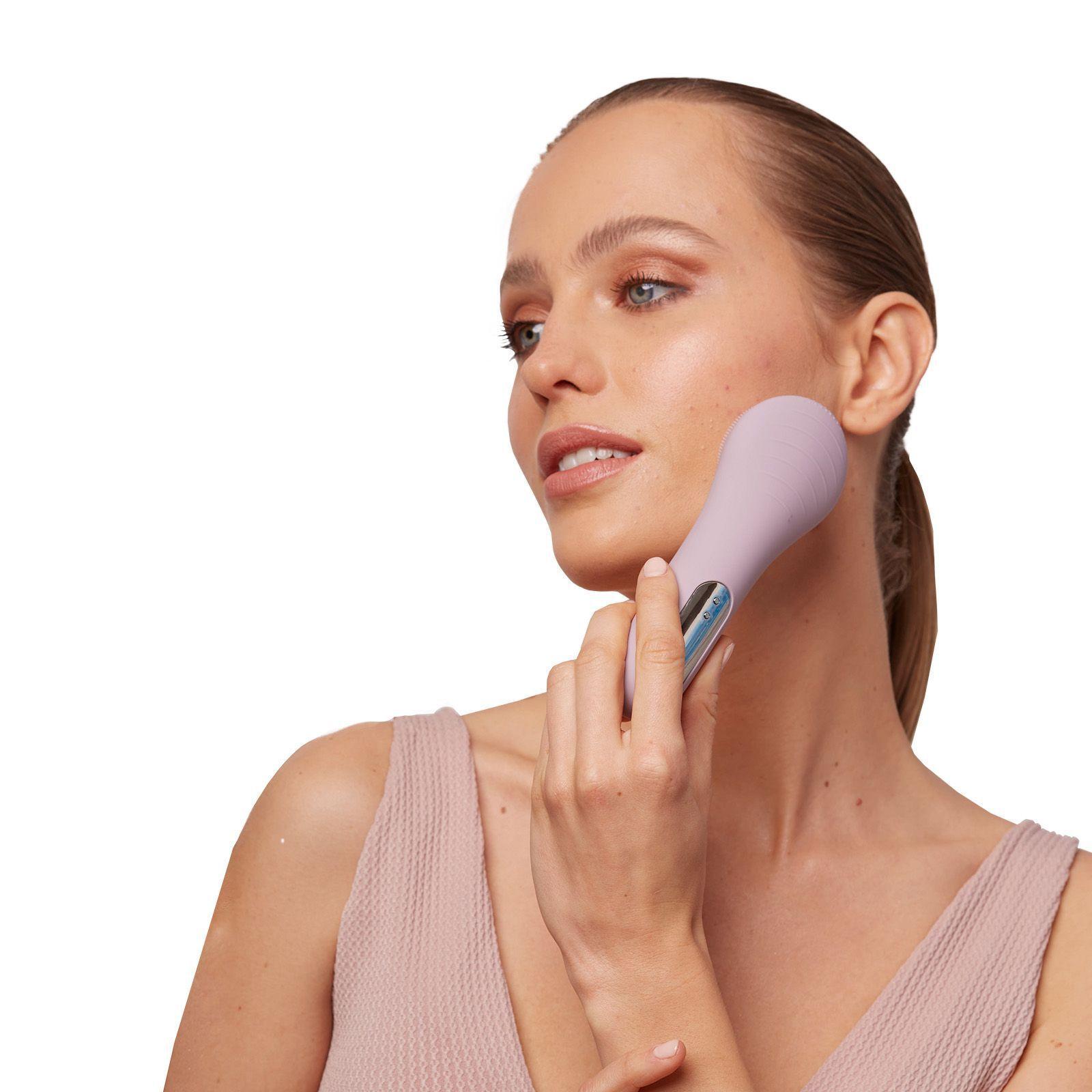 Cepillo de limpieza facial sónico con calor Púrpura FV-010 Vesper-5