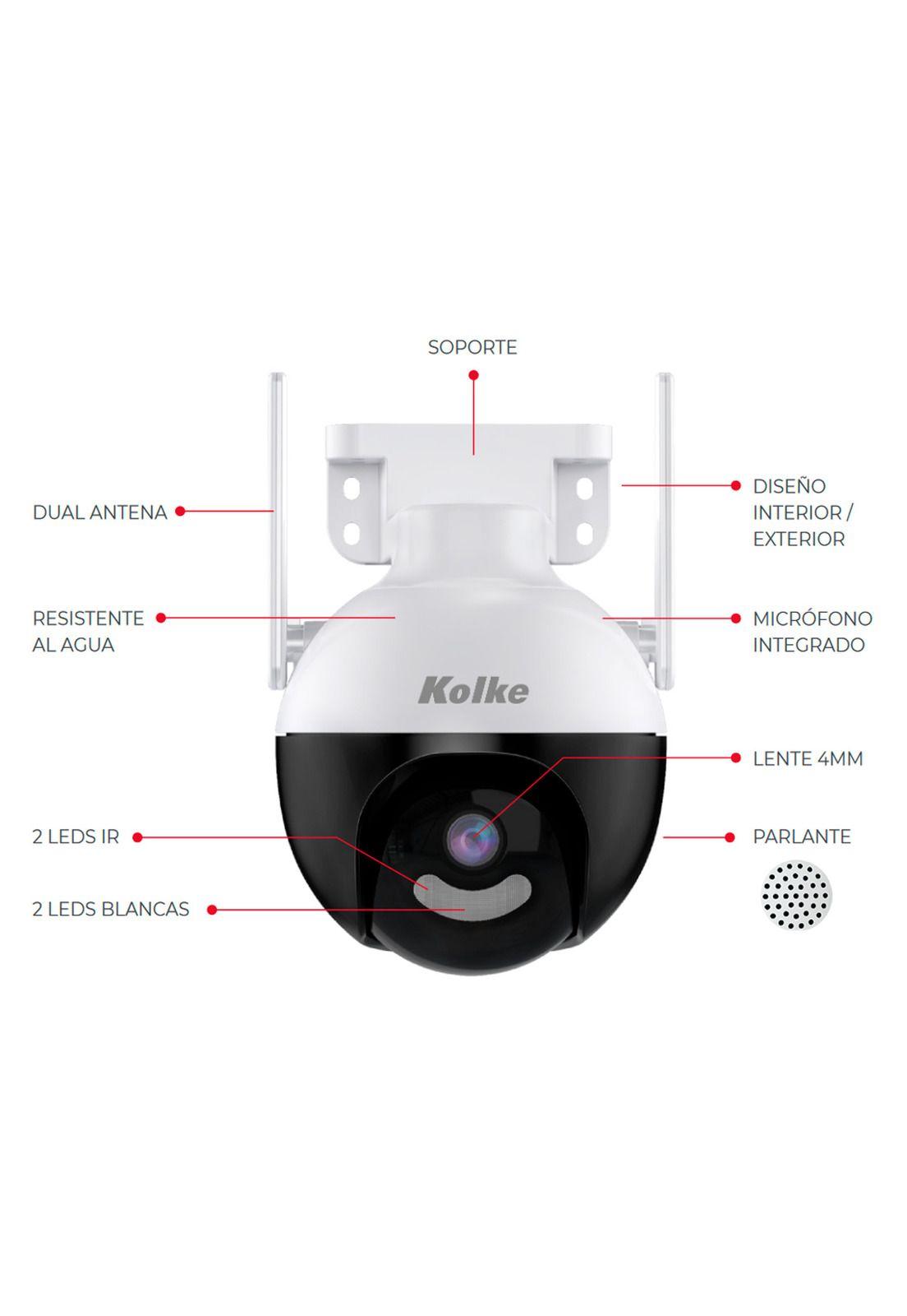 Cámara de Seguridad Kolke PTZ 4MP Inalámbrica WiFi Audio-3