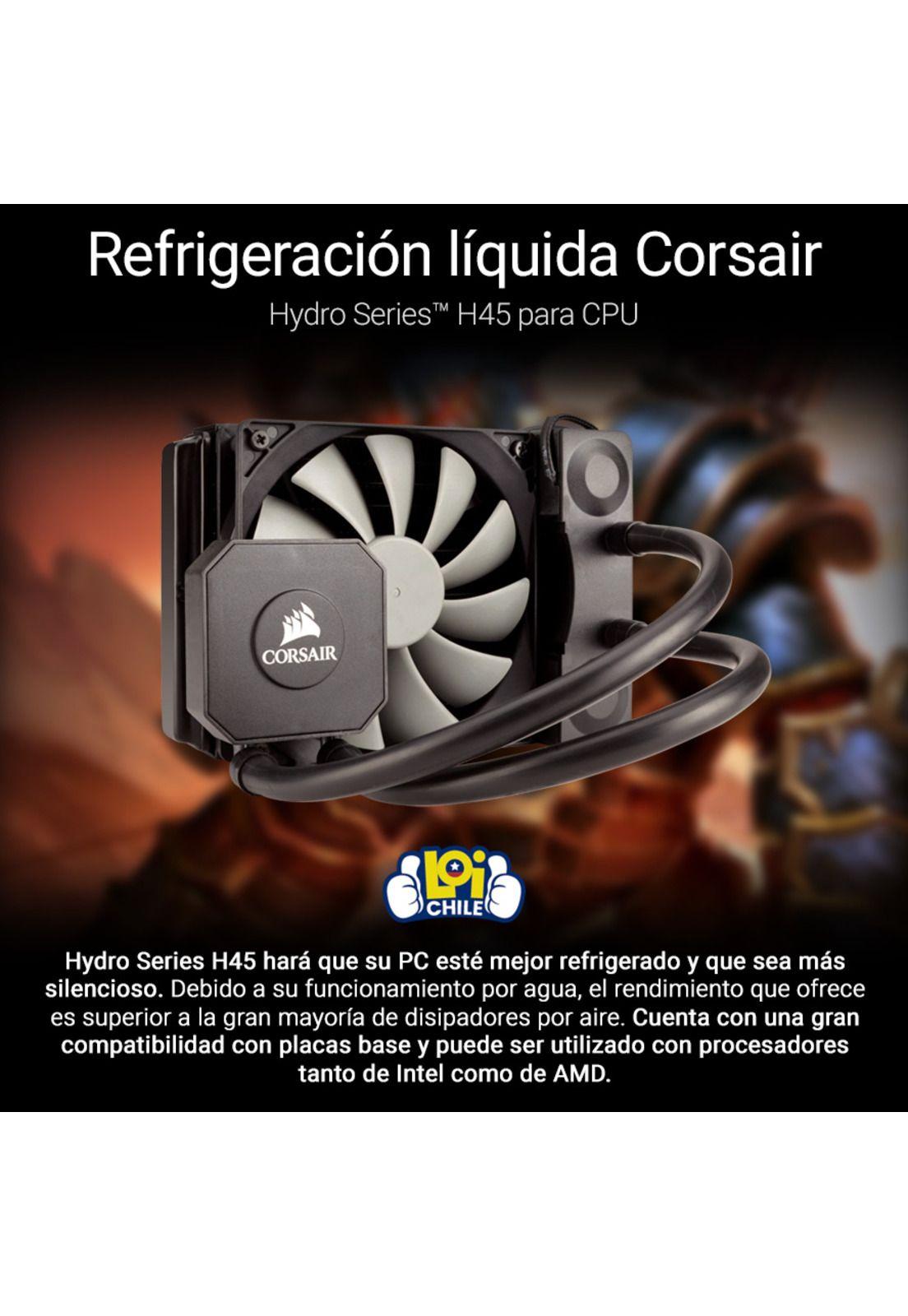 Refrigeracion Liquida Corsair Hydro Series H45 para CPU-1
