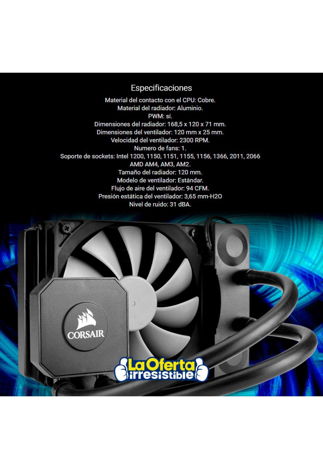 Refrigeracion Liquida Corsair Hydro Series H45 para CPU-4