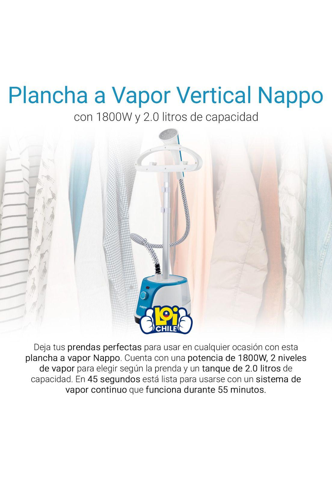 Plancha A Vapor Vertical Nappo 1800w Regulable 2l-4
