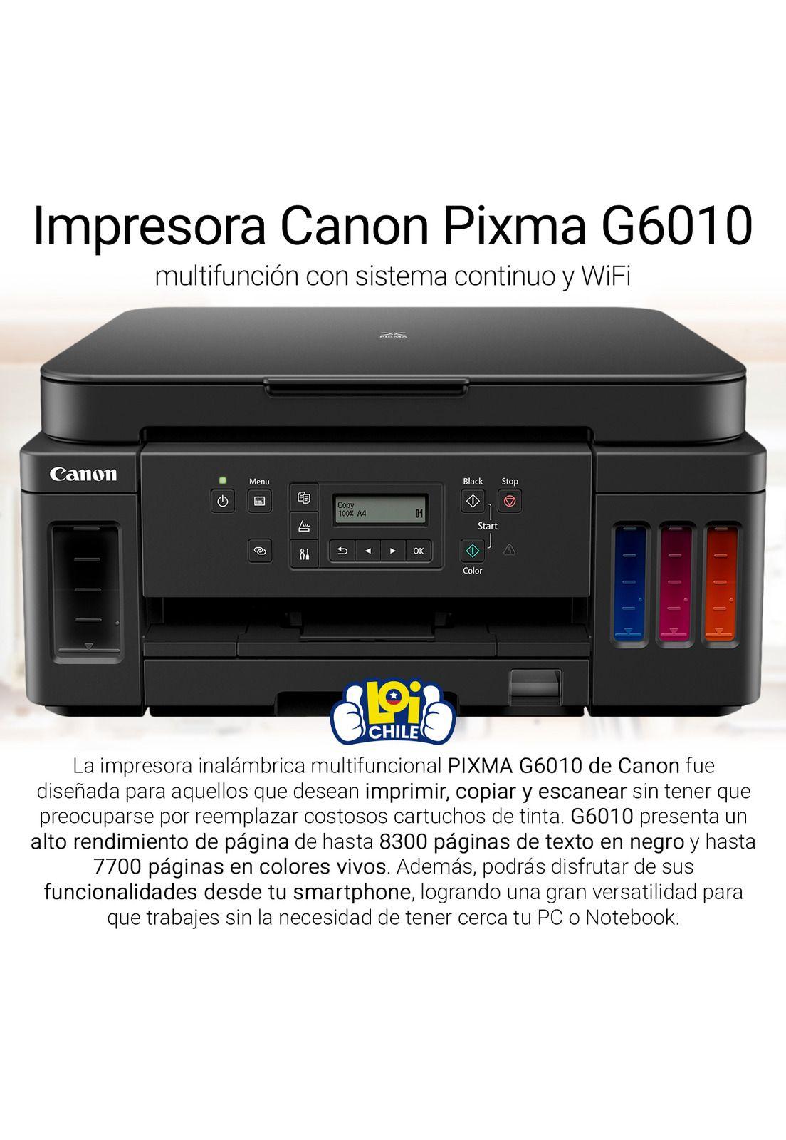 Impresora Multifuncional Copiadora Canon Pixma G6010 Wifi-1