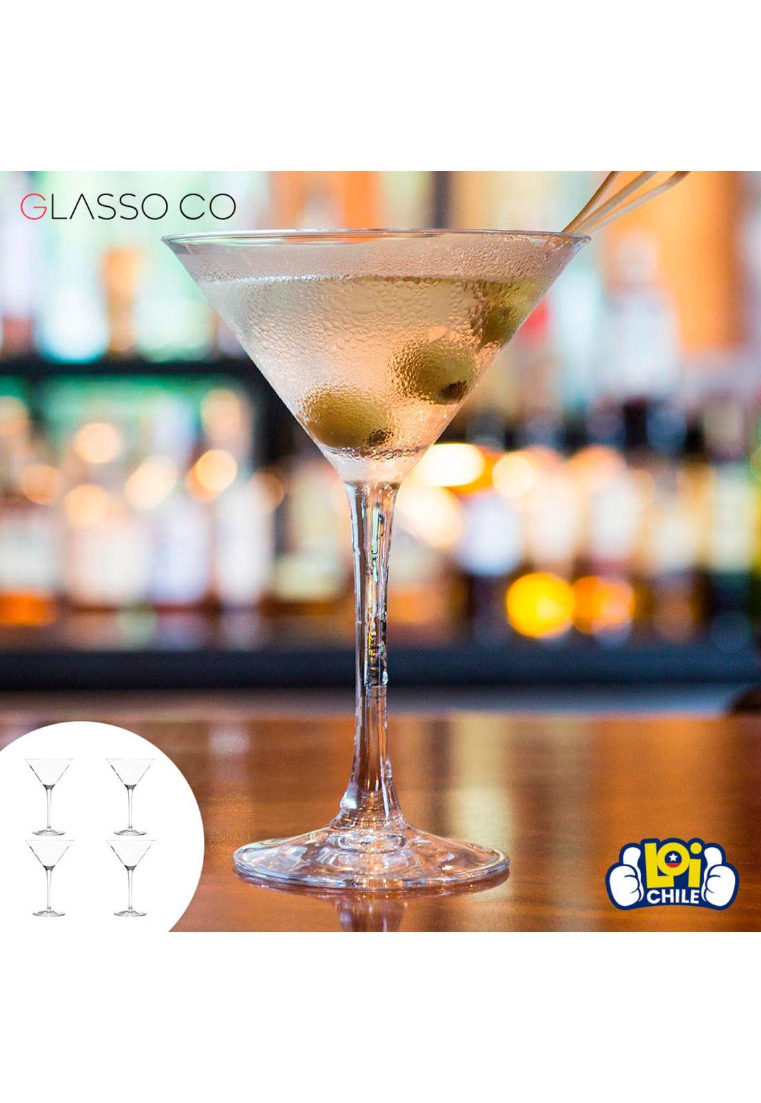 Set 4 Copas Martini Coctel 270ml Glasso-3