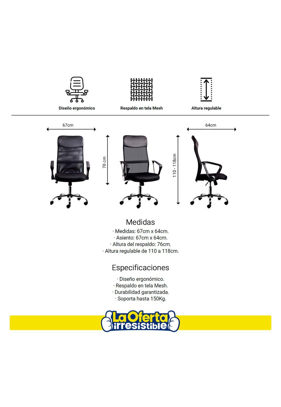 Silla Oficina Mesh Direttore Empoli-2
