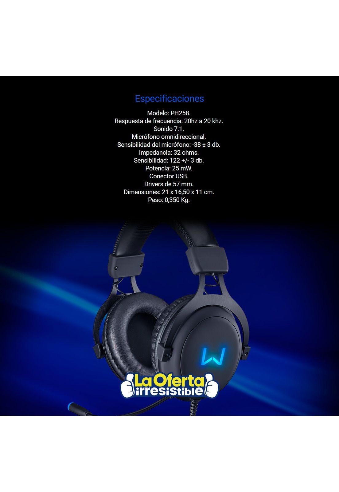 Audífonos Gamer Warrior Volker 7.1-3