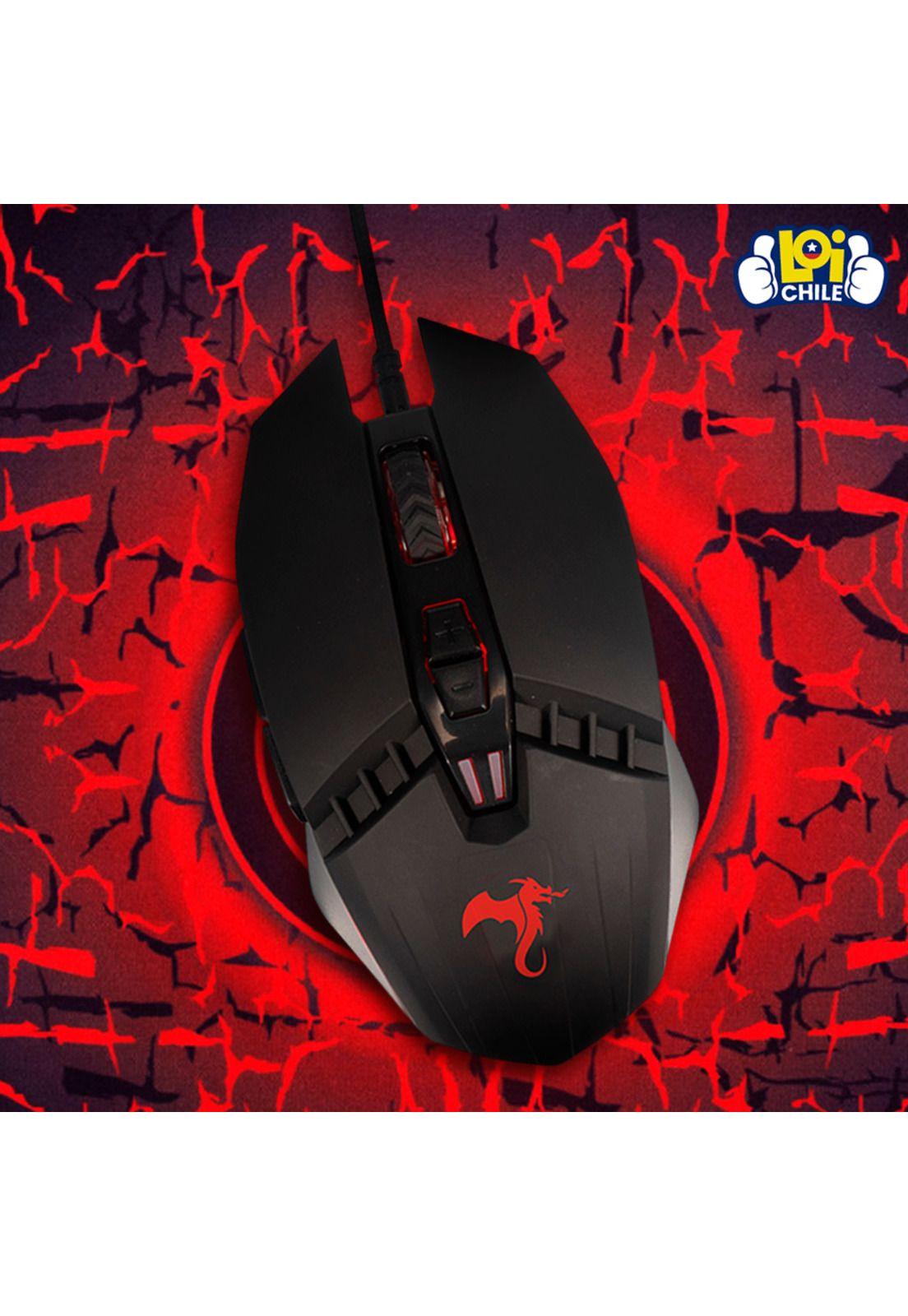 Mouse Gamer Kolke Dragon 7 Botones DPI Ajustable Retroiluminado-3