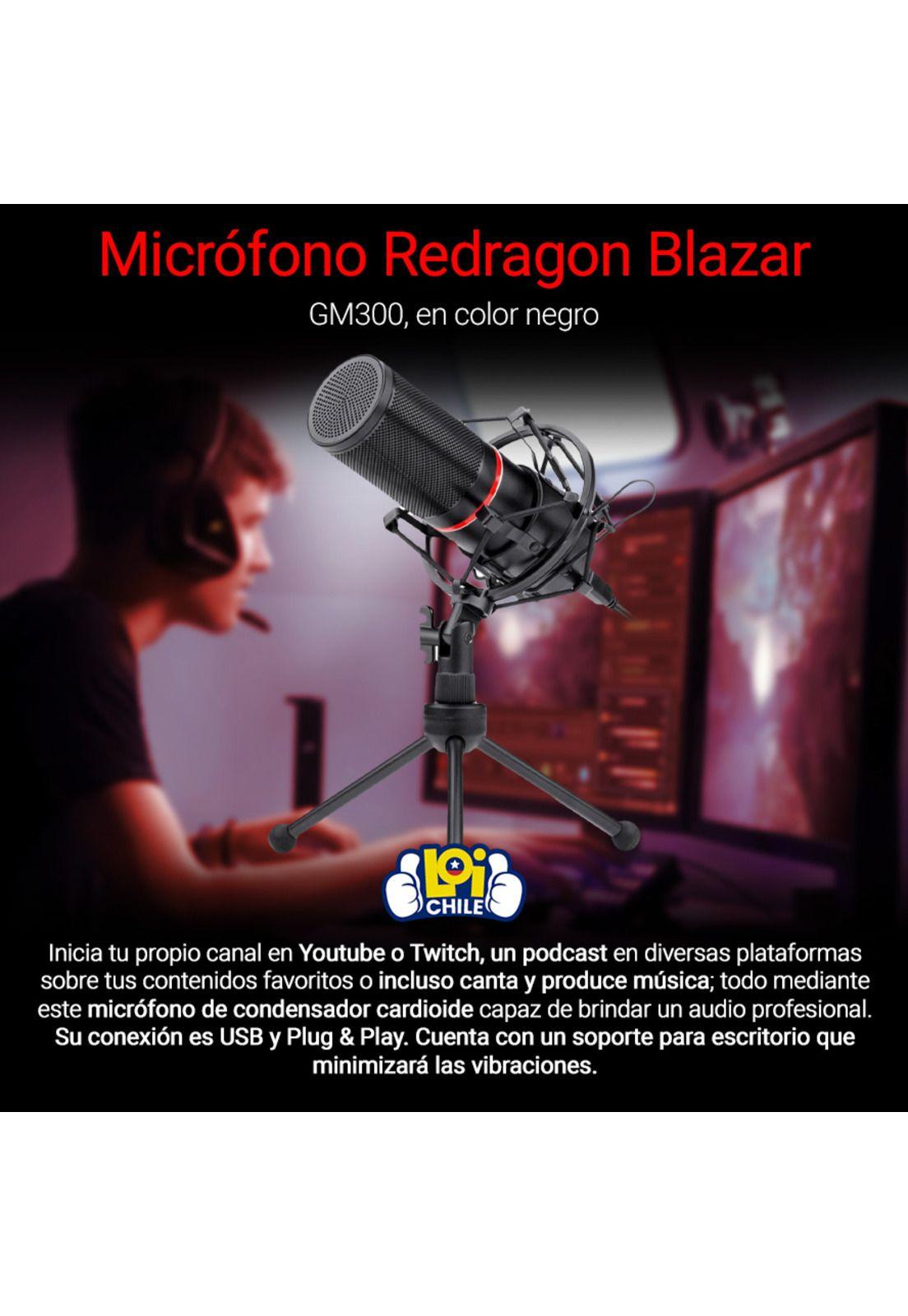 Micrófono Gamer Redragon Blazar GM300-1