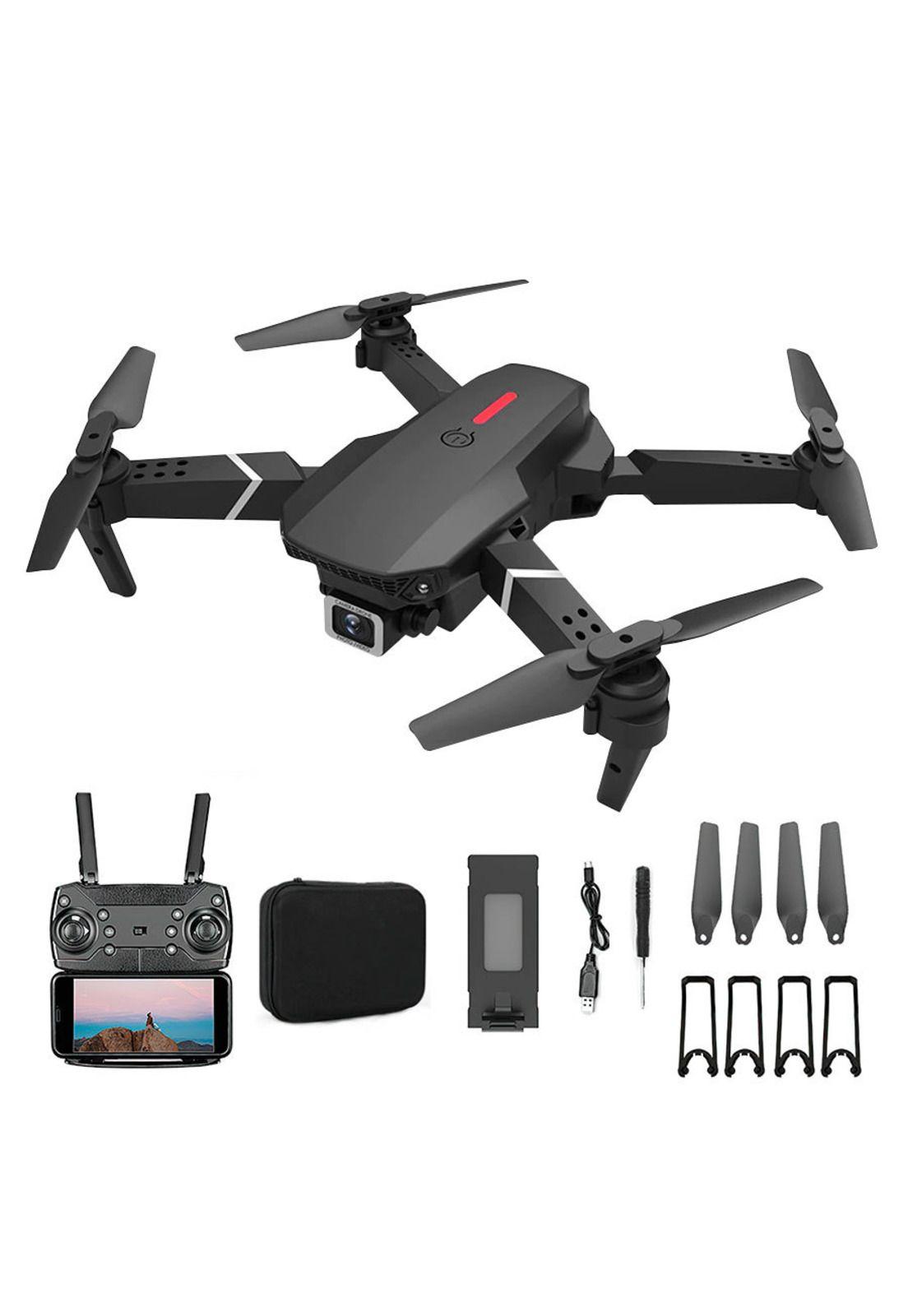 Drone con Cámara Dual HD E88 Wifi 3 Baterías y Protectores-0