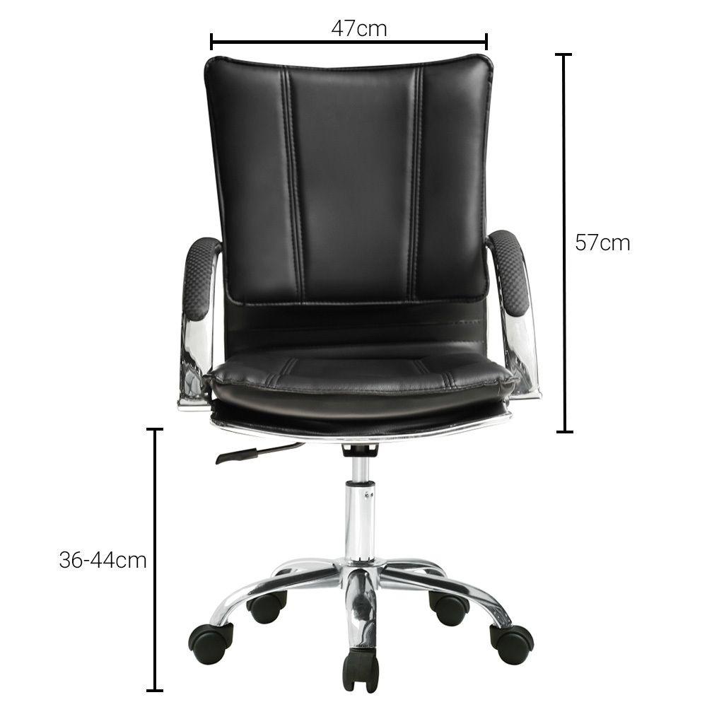 Silla Oficina Empoli H1 Negra Apoyabrazos y Altura Regulable-3