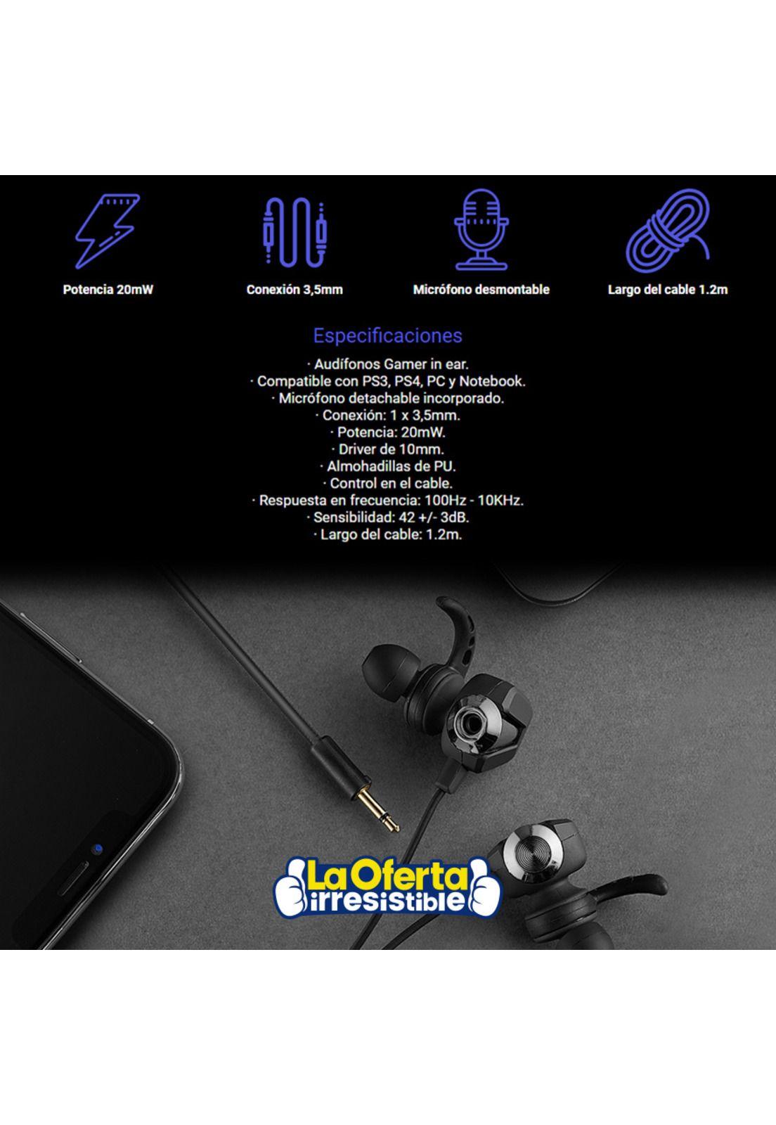 Audifonos Gamer KOLKE Ghost con Micrófono Desmontable-2