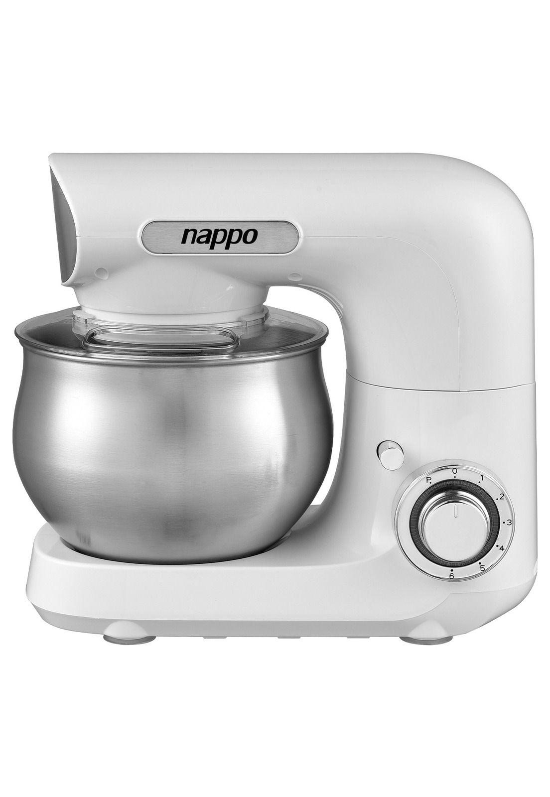 Batidora Planetaria Nappo 1300w Bowl 4L 6 Velocidades Blanca-2