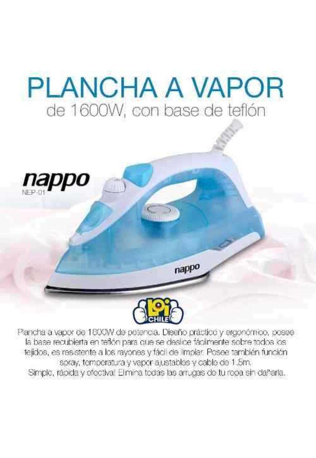 Plancha A Vapor Nappo De 1600W Celeste-1