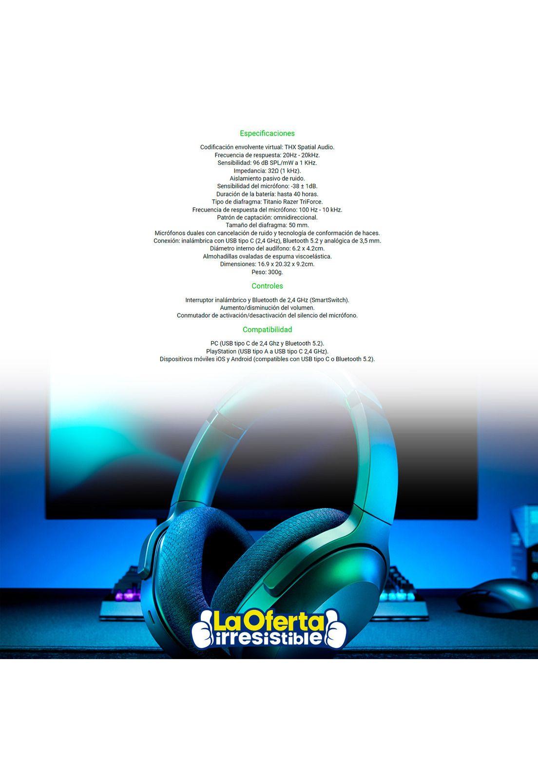 Audífonos Gamer Razer Barracuda Wireless Inalámbricos-2