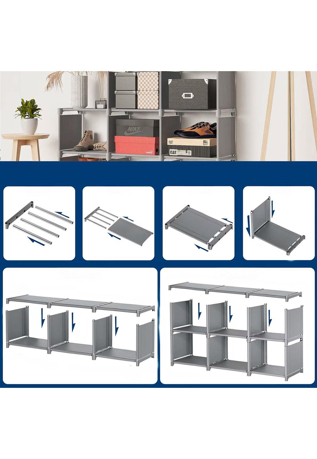 Estantería Multiuso DecoTeam 9 Compartimientos 123x27x125cm-2
