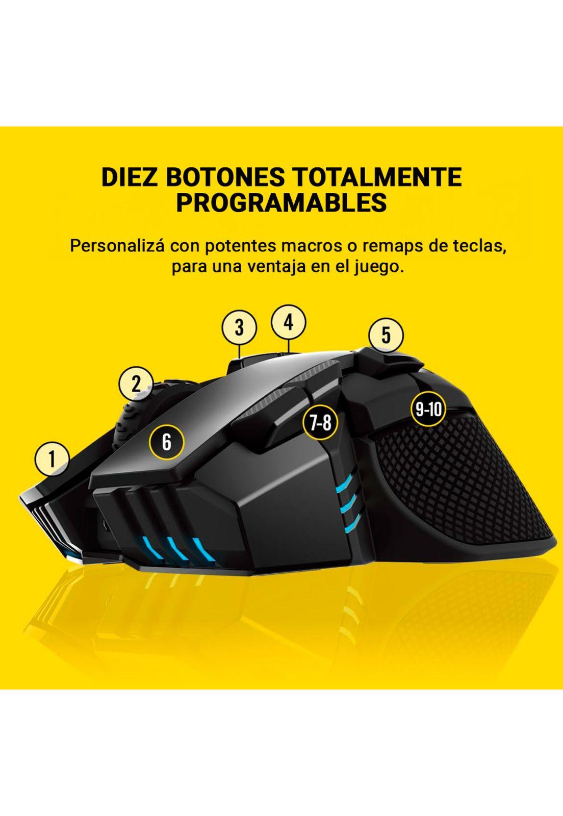 Mouse Gamer Inalámbrico Corsair Ironclaw RGB Wireless-5